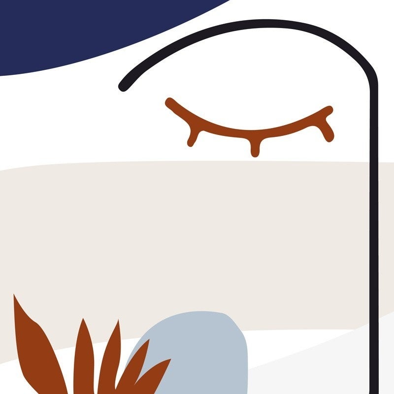 Crédence de salle de bain en PVC design bleu 140x30 cm (en 2 bandeaux) - Face - 2