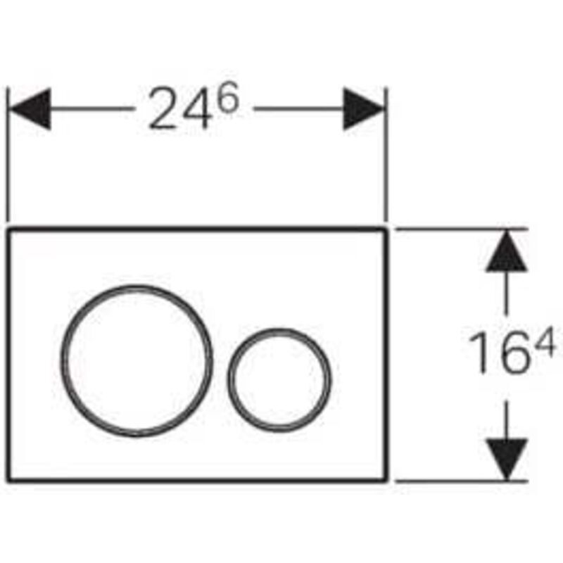 Applicable à Geberit DUOFIX Sigma 20 – Plaque de déclenchement WC – 115 ...