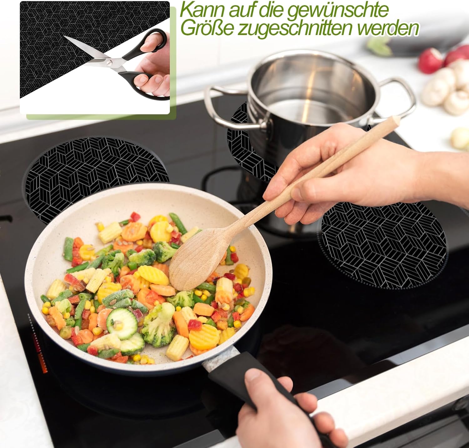 52x78cm Protege Plaque Induction, Couvre Plaque De Cuisson Induction, -40°C~240°C, Facile à Nettoyer, Idéal Comme Tapis à Induction pour Protéger - 5