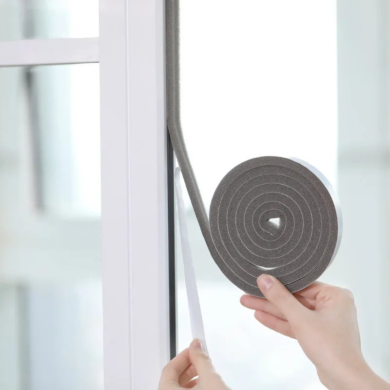 2 cintas de espuma autoadhesivas de 10 mm x 15 mm x 2 m, burlete para puerta, burlete a prueba de viento, a prueba de golpes, para puerta y ventana - 6