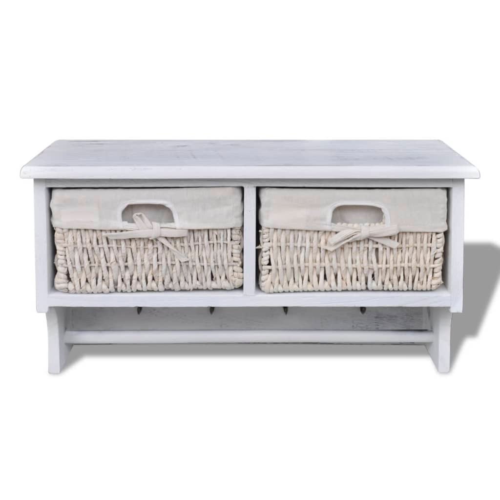 Porte-Manteau Mural Toilinux Ayla - 60 Cm Bois Clair Style Industriel - Mélamine - Assemblage Requis