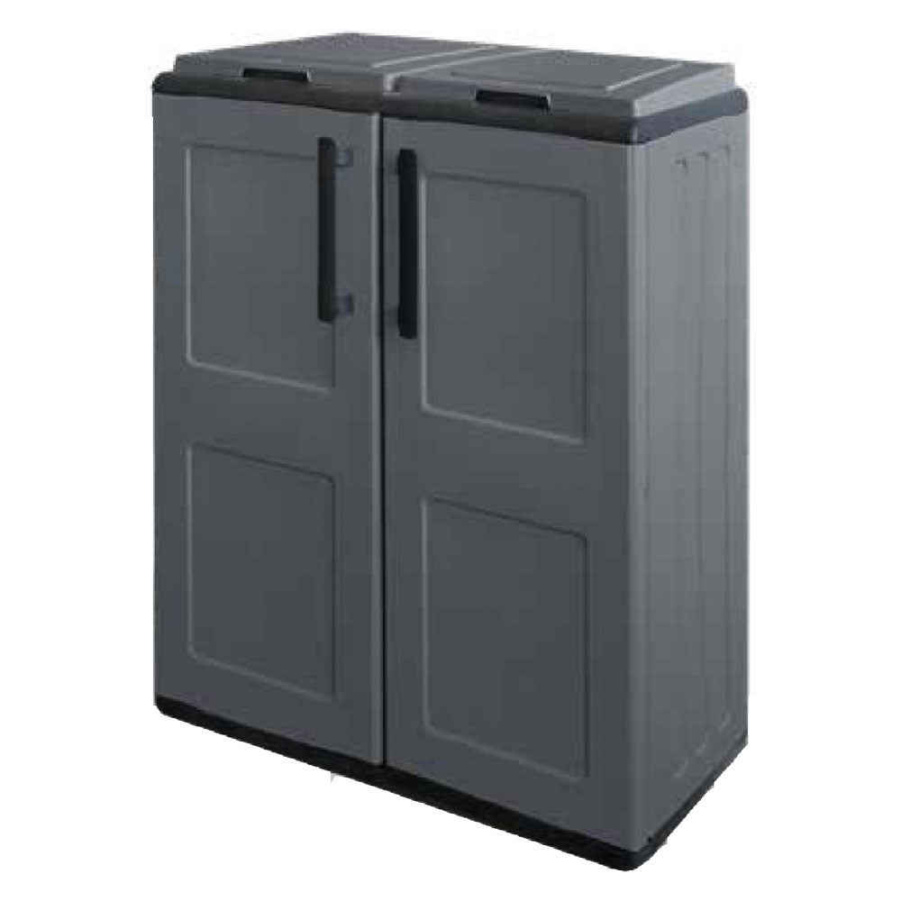 Armoire mi-hauteur en polypropylène de la ligne eco, pratique pour une utilisation maximale de l'espace, l 680 x l370 x h 840 mm terracotta - 5