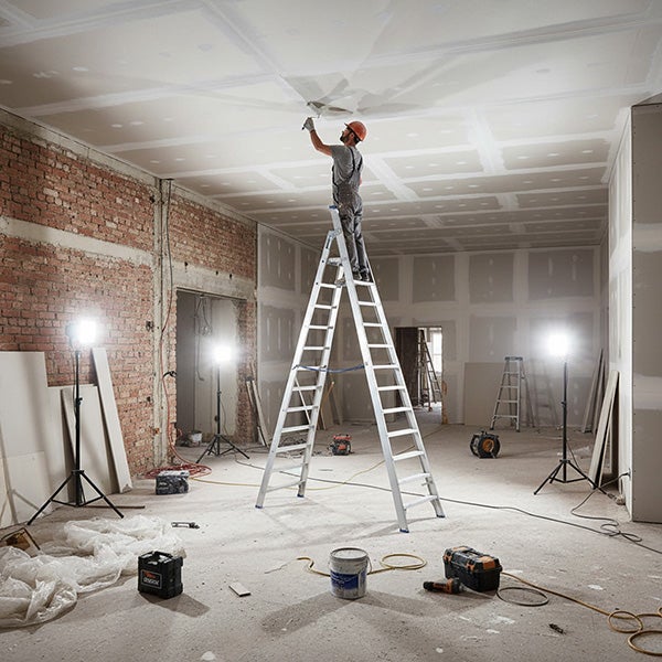 Escabeau alu 12 marches - Hauteur max. de travail 5.00m - PT12 - 5