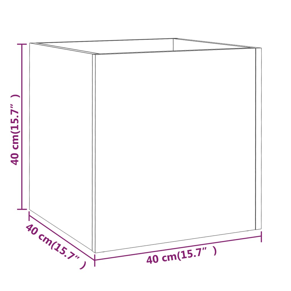 Jardinière | Bac à fleurs | Pot de fleurs Blanc 40x40x40 cm Bois d'Ingénierie332773 - 7