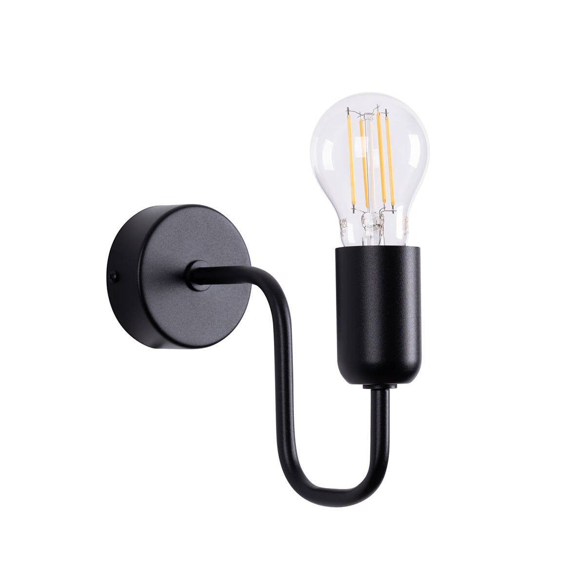 Kinkiet ścienny Vector czarny 1xE27x15W wym: 20 x 8,5 x 15,5 cm metal IP20 Sollux Lighting