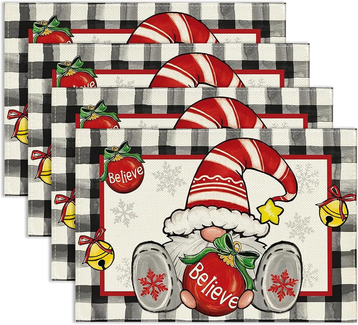 zmywalne podkładki, antypoślizgowe, odporne na zużycie, odporne na ciepło (45 x 30 cm) (Święty Mikołaj)
