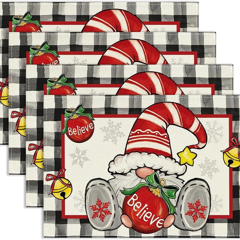 zmywalne podkładki, antypoślizgowe, odporne na zużycie, odporne na ciepło (45 x 30 cm) (Święty Mikołaj)