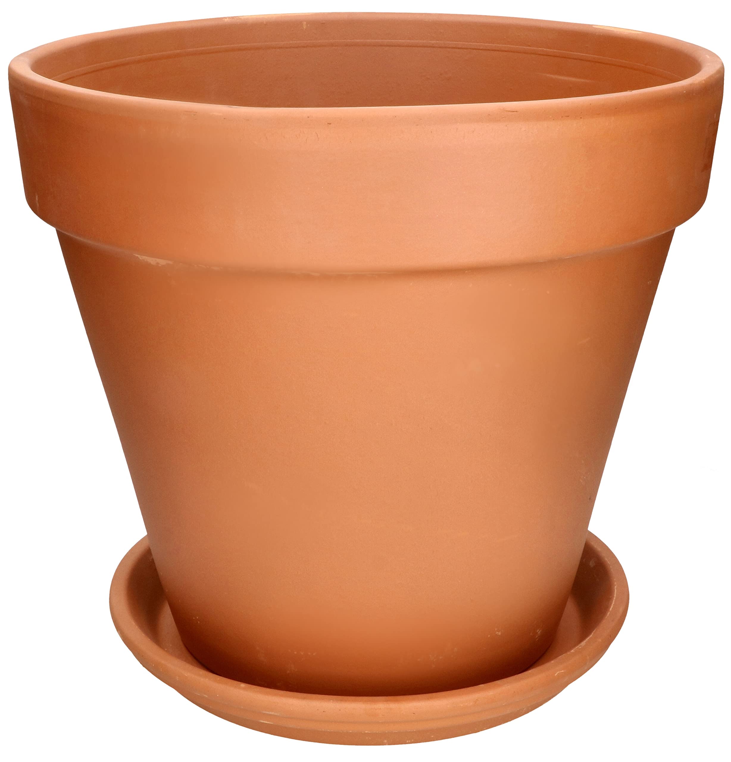 Doniczka gliniana donica ceramiczna terakota z podstawką na kwiaty fi 39 - KOTARBAU