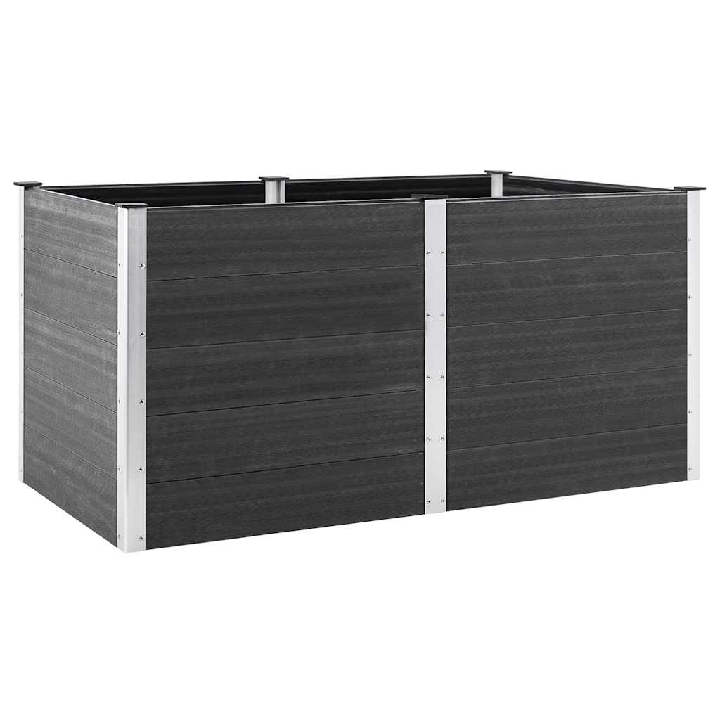 vidaXL Lit surélevé de jardin 200x100x91 cm WPC Gris - 2