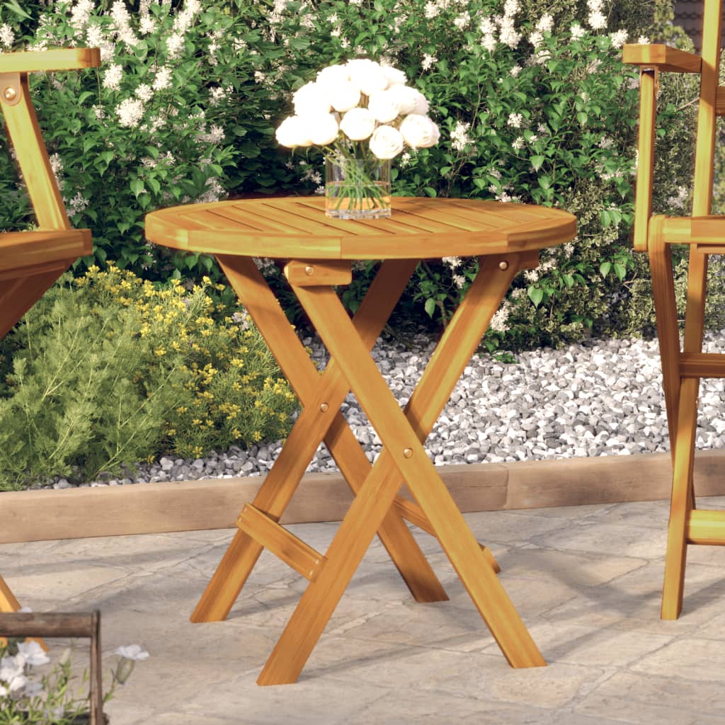 Table à manger de jardin rond en bois Marron | Leroy Merlin