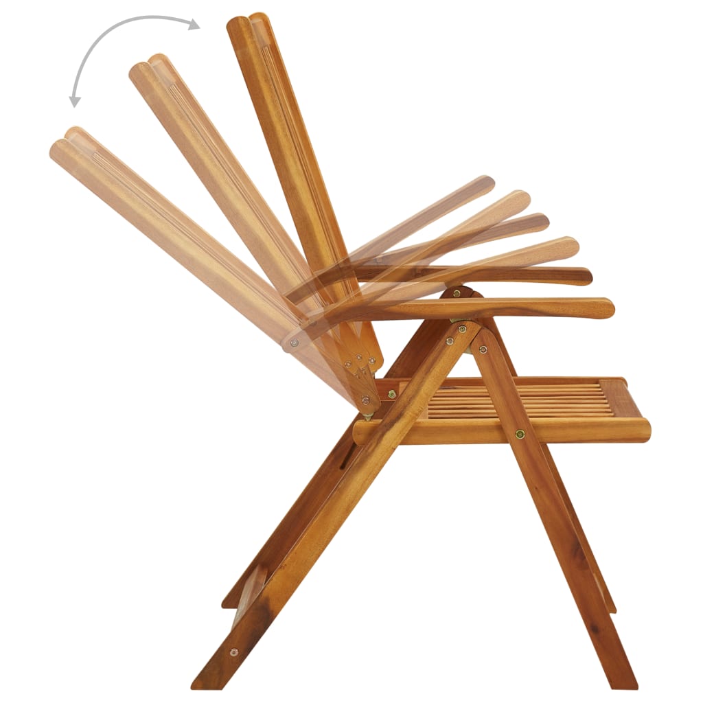 Chaise de jardin avec coussin Maison Exclusive en bois Rouge - 5