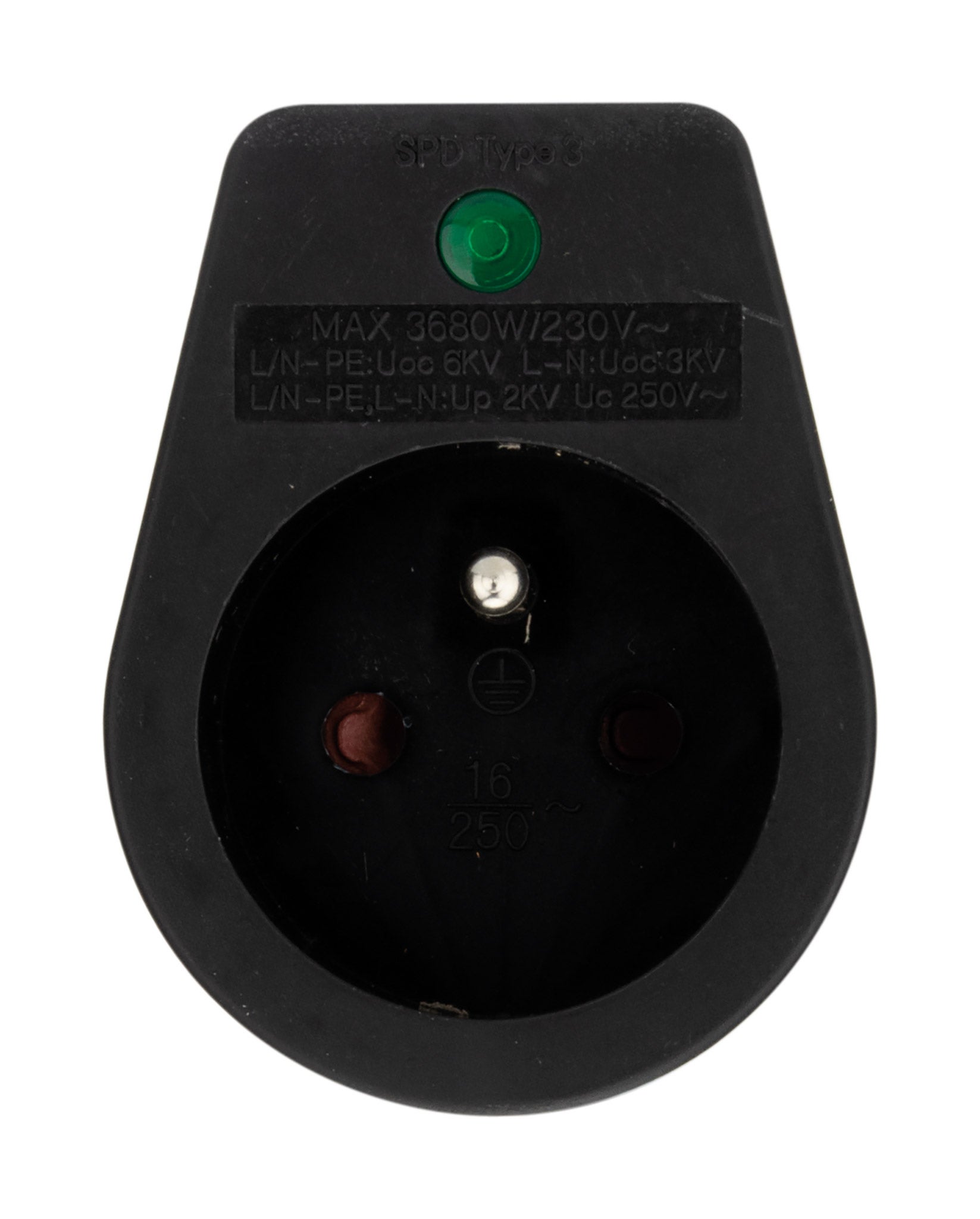 Parafoudre 1 prise simple - Noir - Zenitech - 2