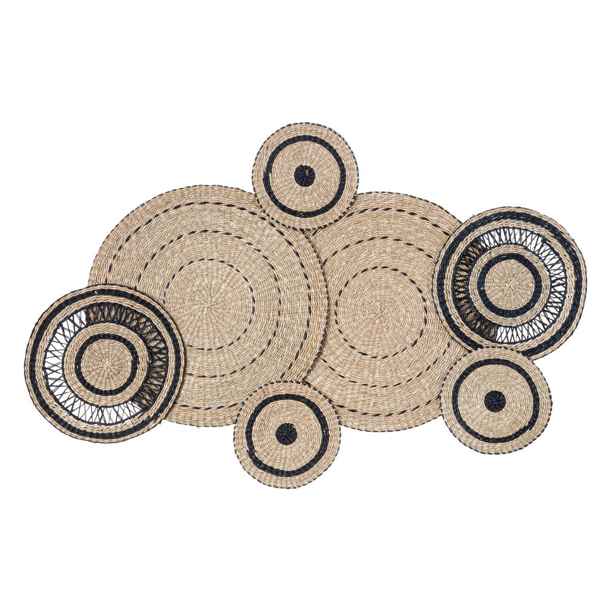 Isaure decoración mural en paja y metal 115x72cm - atmosphera créateur d'intérieur