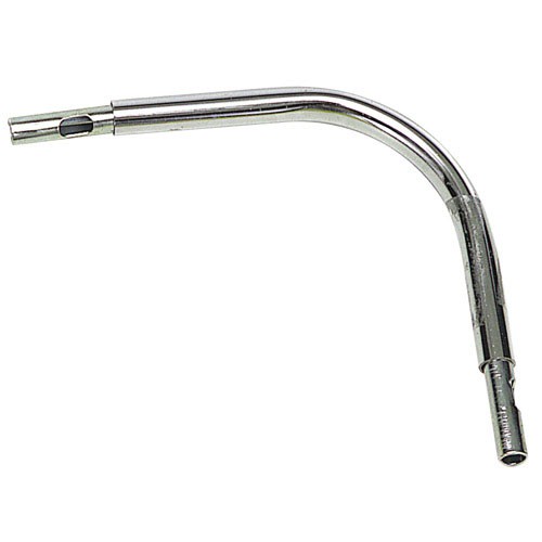 Codo para tubo de 12 mm.ø cromo 10x10 cm. con 2 empalmes