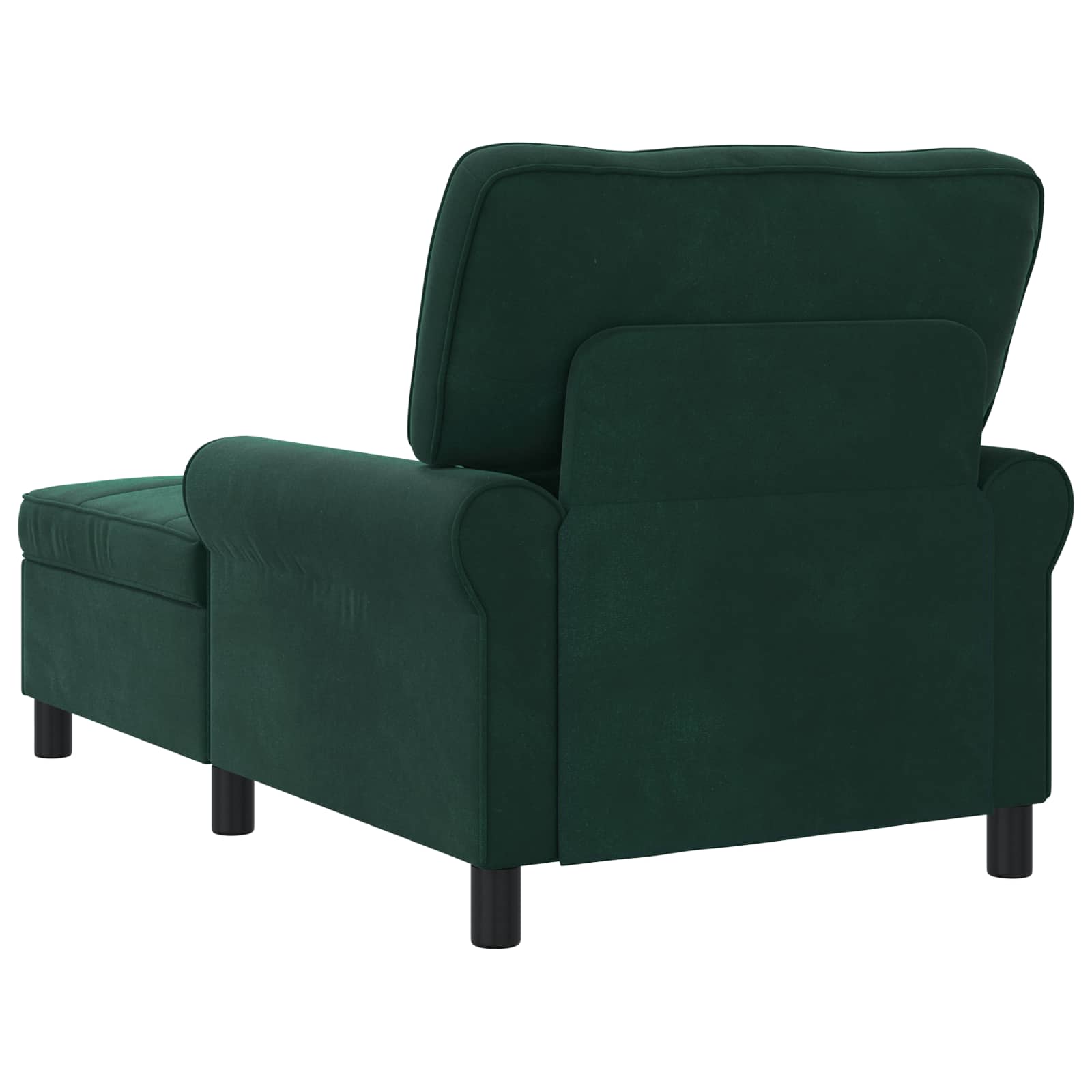 Chaise longue avec coussin Vert foncé 91 x 157 x 91 cm Velours vidaXL - 6