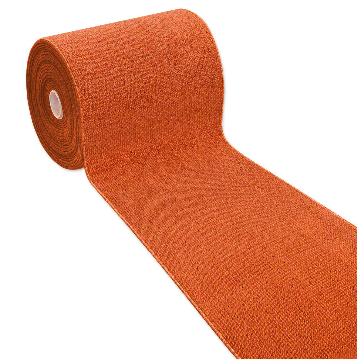 Alfombra de cocina 57x180 tejido plano corredor bordado absorbente base antideslizante color sólido naranja