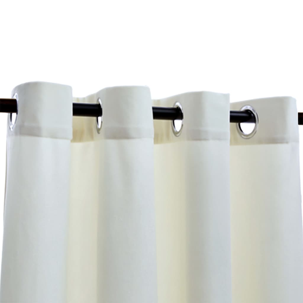 Maison Exclusive - Tende Oscuranti con Anelli 2 pz Crema in Velluto 140x225 cm - 3