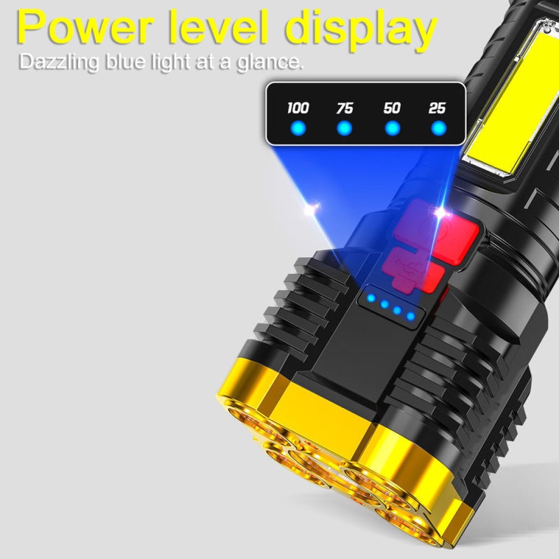 Lampe Torche Zoom Optique Rechargeable USB-C - 4 Modes D'Éclairage - Modèle SFL6168 - NEUF