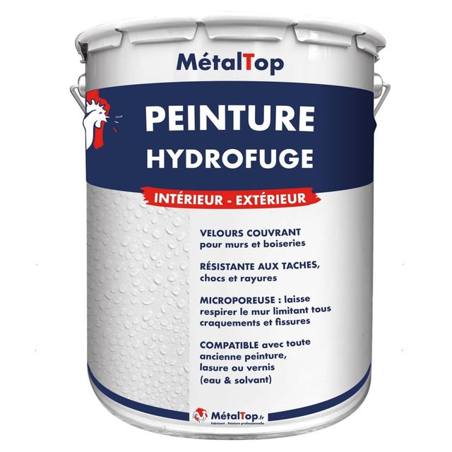 Peinture Hydrofuge - Noir graphite - RAL 9011 - 15 L - Métaltop