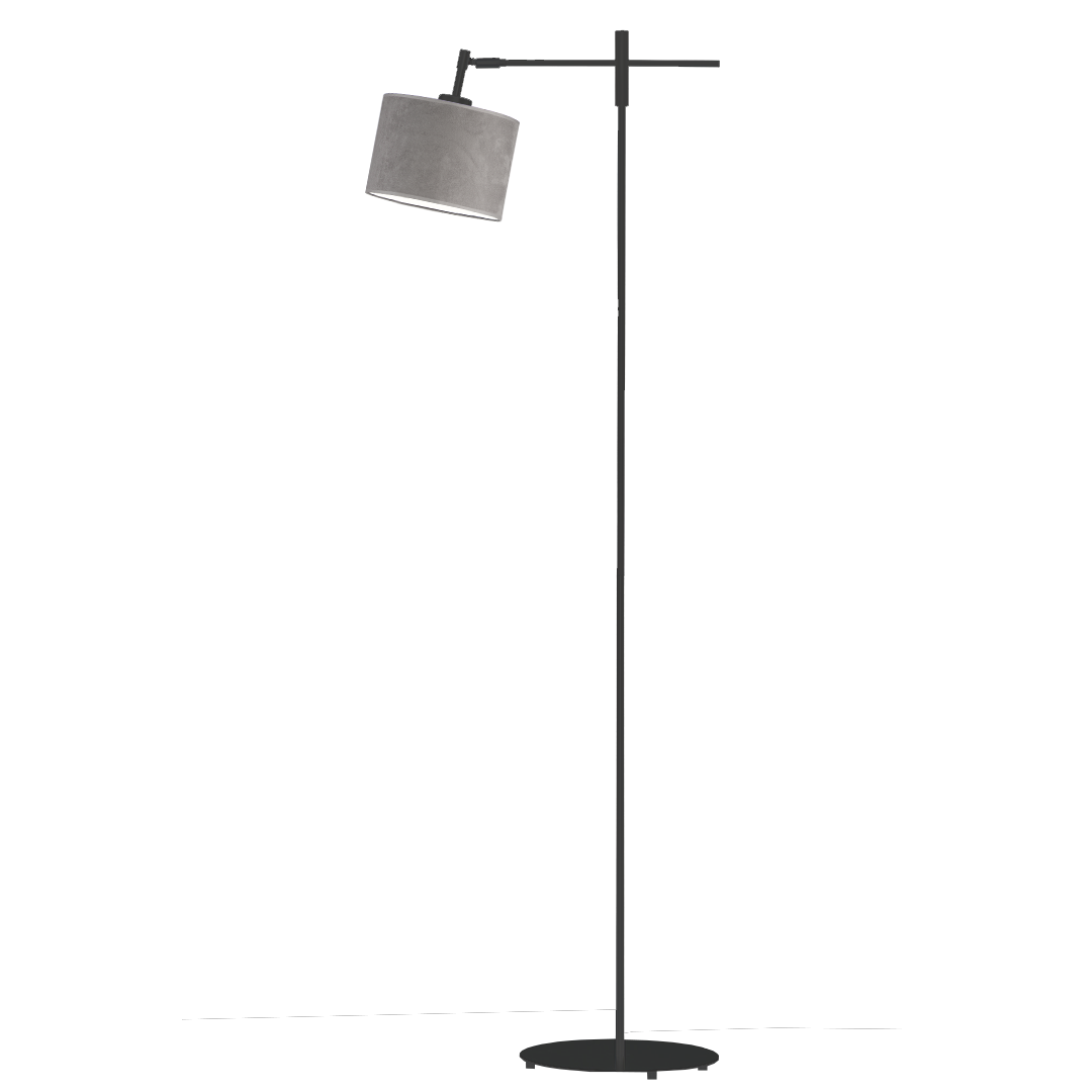 Lampa stojąca podłogowa przegubowa regulowana z abażurem walec 17cm SALIX