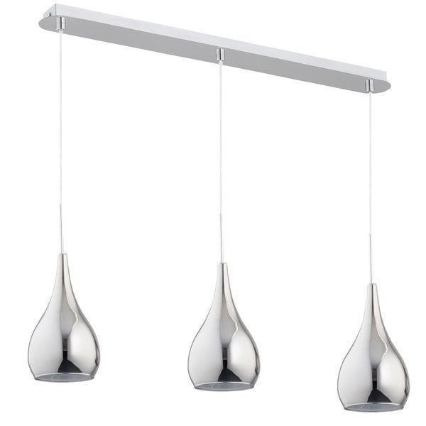 Lampa wisząca Sonia chromowana 3xE27x15W wym: 80 x 80 x 15 cm metal Alfa