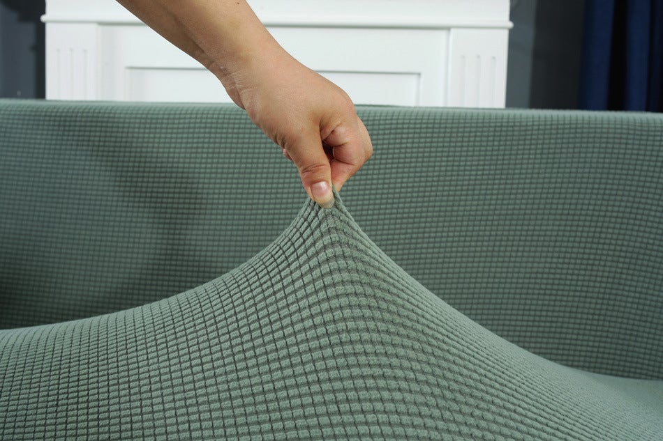 Housse d'angle élastique pour canapé - avec base élastique antidérapante, lavable en machine (1 ensemble, vert, 4 places ) - 4