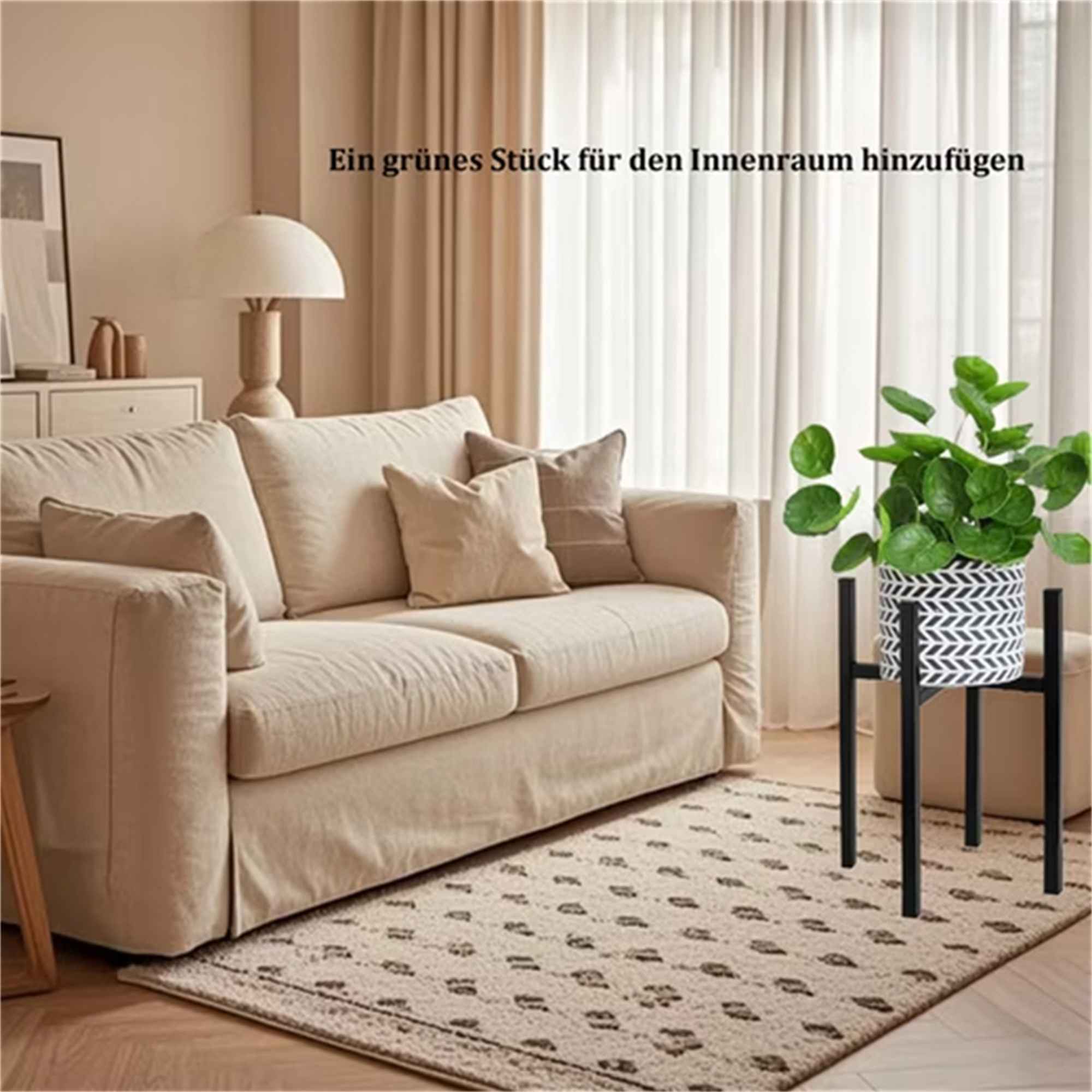 Porte-Plantes Extensible en Fer Forgé Noir avec Support Métallique Solide – Largeur Ajustable 24-38 cm, Hauteur 38 cm - 7