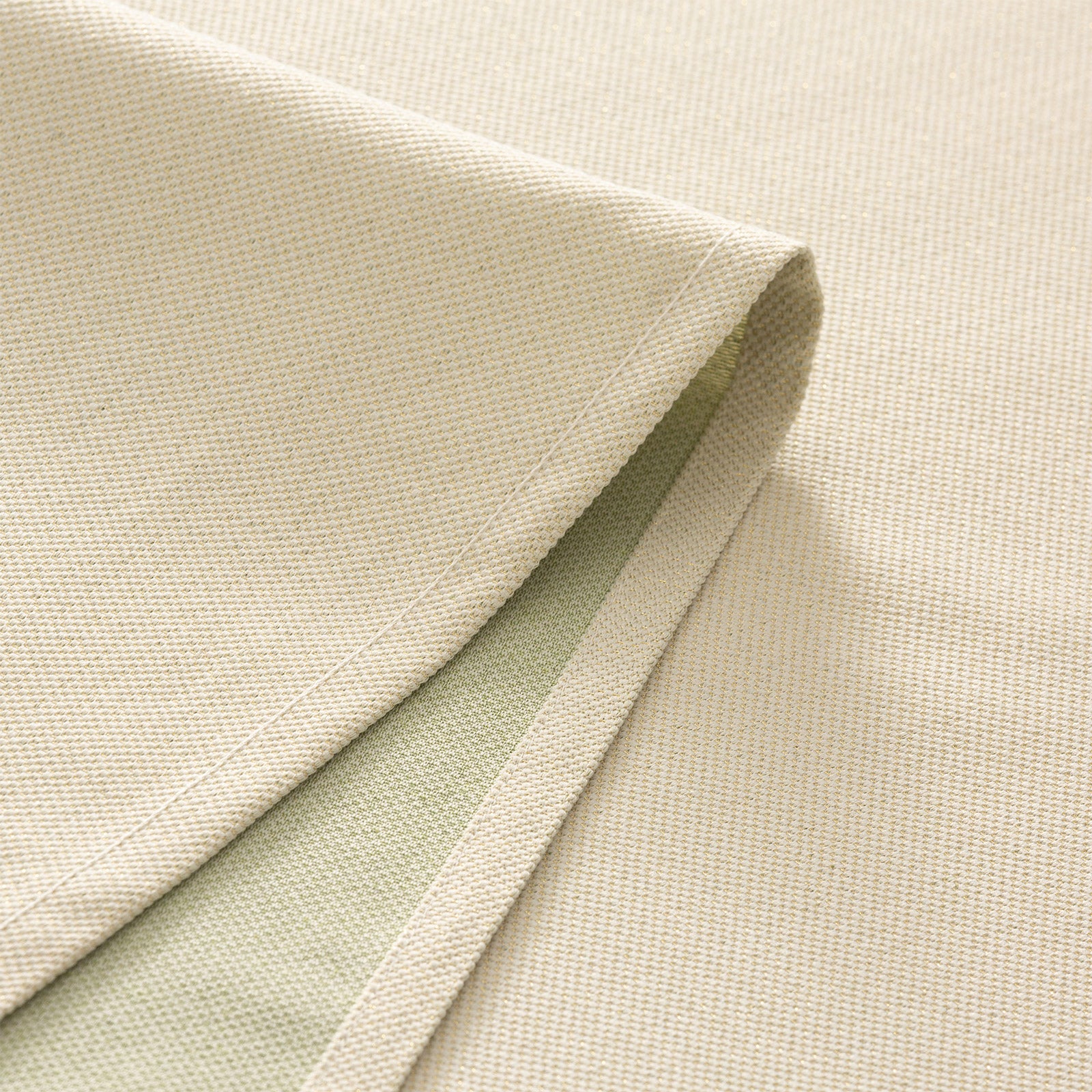 Tovaglia di Natale rettangolare in cotone jacquard verde oliva e oro 140x350 cm - Lights - 4