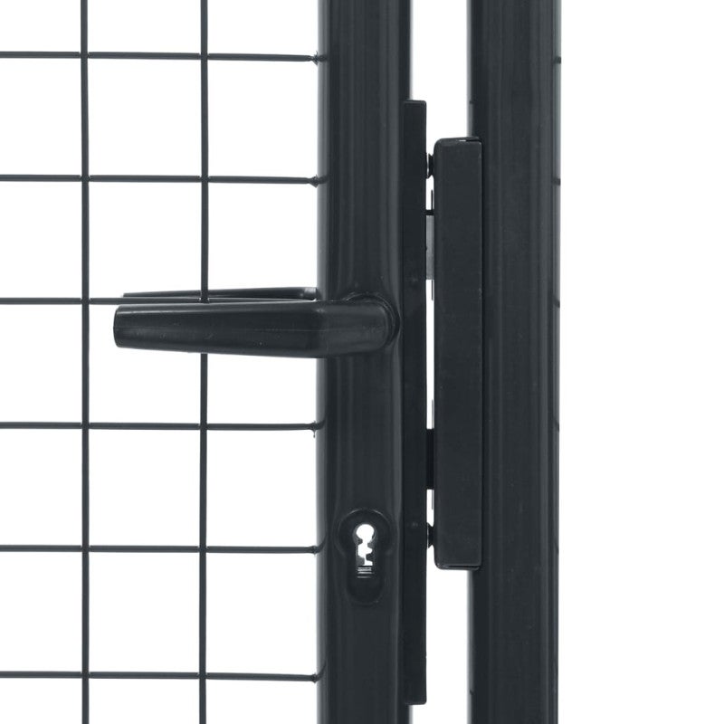 Portail en maille de jardin Acier galvanisé 100 x 175 cm Gris - 3