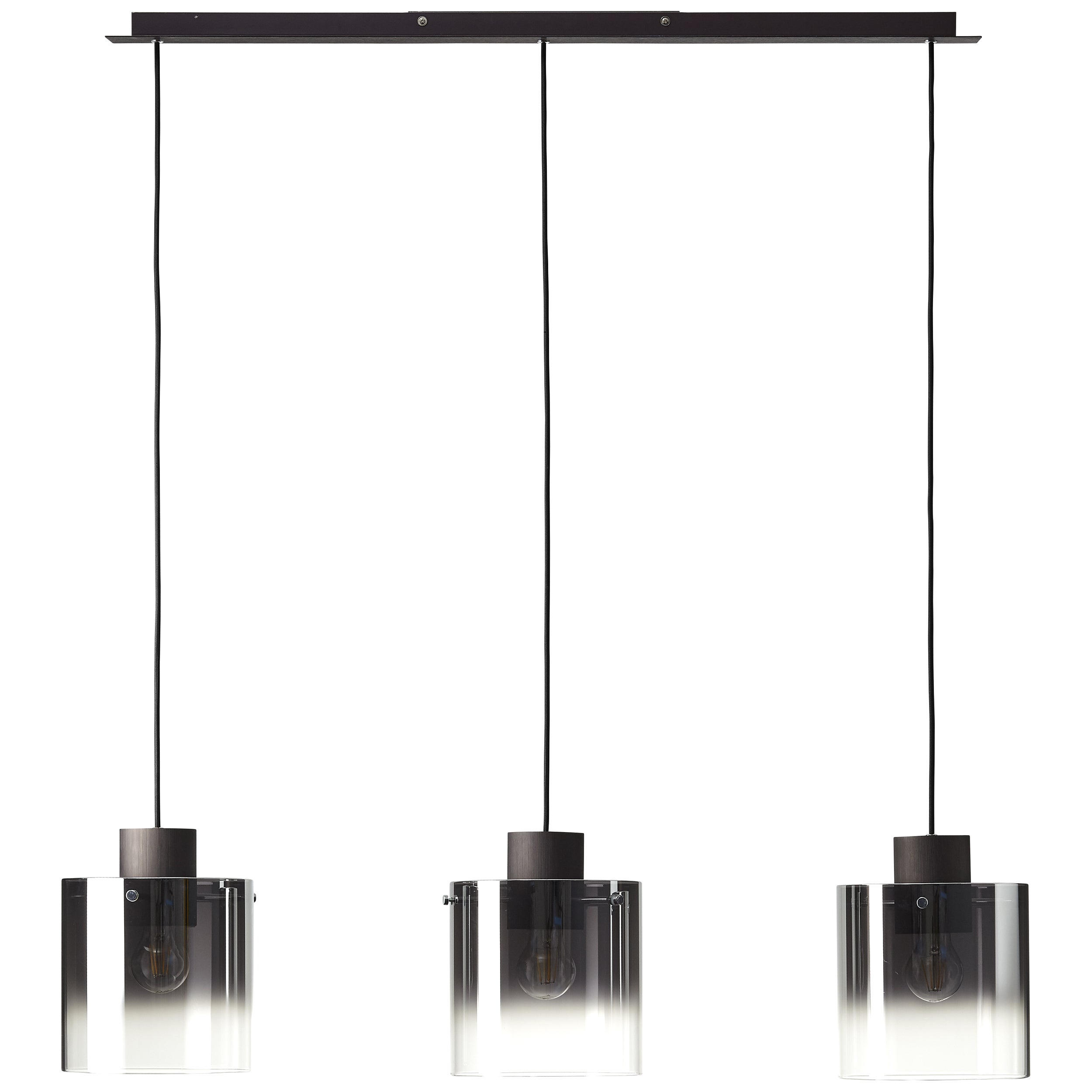 Lampa BRILLIANT, Vonnie okrągła sufitowa 3 płomienie czarny / kolor drewna, 3x A60, E27, 25W, drewno ze zrównoważonego leśnictwa (FSC) - 2