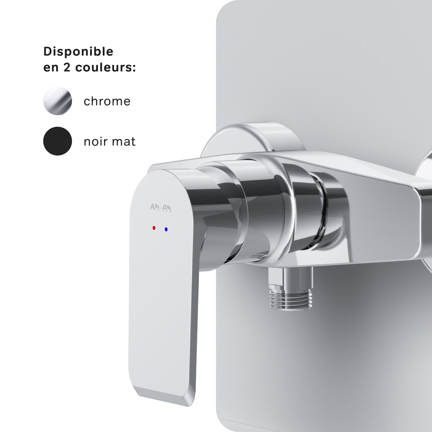 Mitigeur mécanique de douche Robinet de douche Blanc, Flash FNA20000 AM.PM - 6