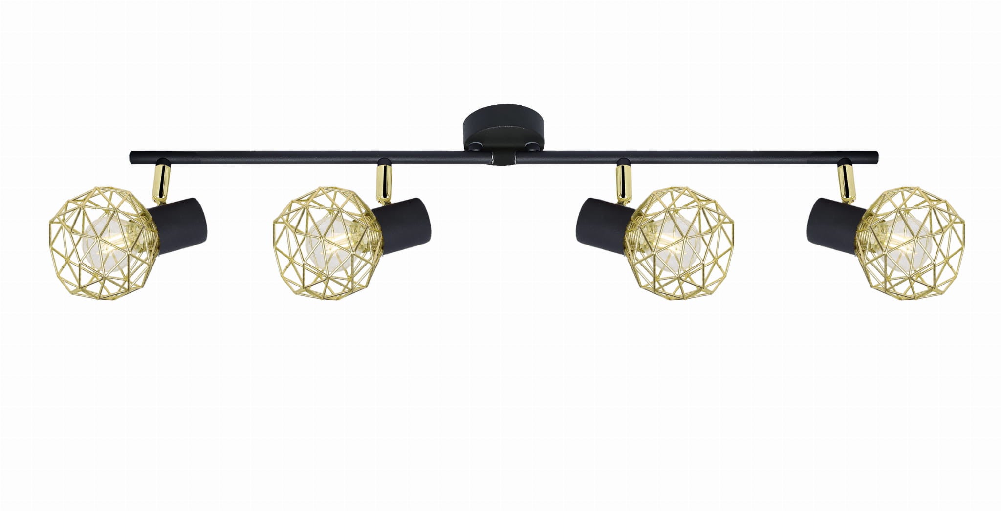 Lampa sufitowa wisząca Acrobat czarna-złoto 4xE14x40W wym: 17 x 79 x 11 cm metal Candellux