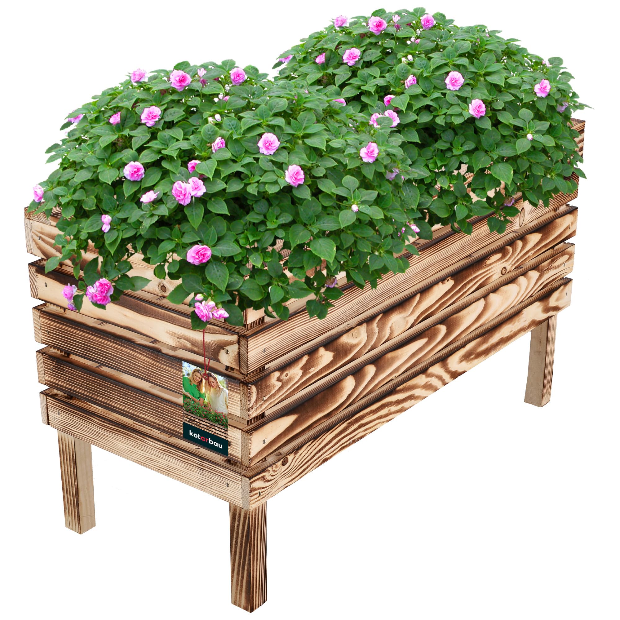 Skrzynka 64cm kwietnik drewniany donica doniczka ogrodowa na kwiaty rośliny - KOTARBAU - 9