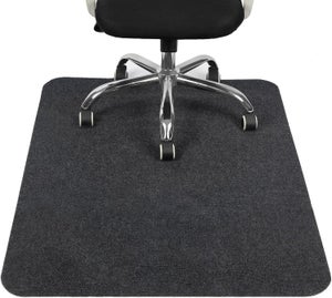 Tapis De Protection Sol Chaise Bureau 90x120cm Transparent Argent Métallisé - Pour Sols Durs
