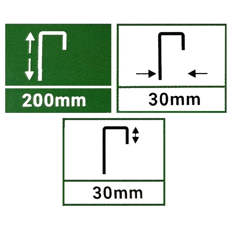 Lot de 50 piquets de fixation pour jardin en acier galvanisé - Longueur 200 mm - 2