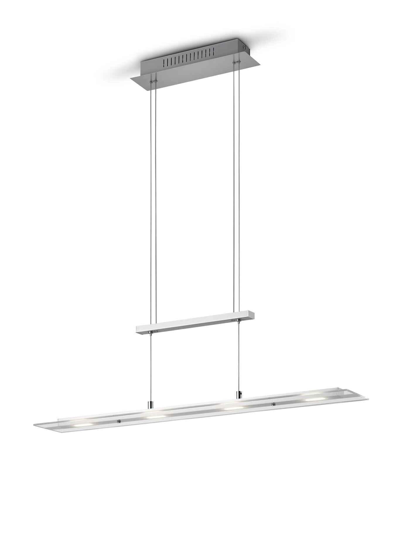 Lampa wisząca Milos odcienie srebra LED 5W 3000K 550lm wym: 170 x 80 x 12 cm szkło RL