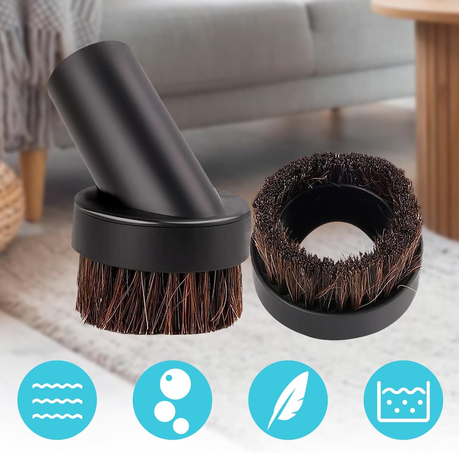 6 Pièces Accessoires pour Aspirateur, Embout Aspirateur Universel, Brosse Aspirateur Universel, avec Adaptateur 32 mm à 35 mm - 4