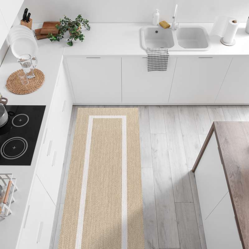 Tapete de vinil Premium de Alta Gama, Almofadas de quarto Lavável antiderrapante e resistente Retângulo Branco 140x200 cm - 7