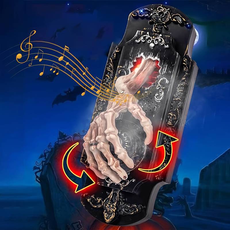 Sonnette Halloween à Détection - Effets Lumineux et Sonores Effrayants - Décoration Animatronic - 4