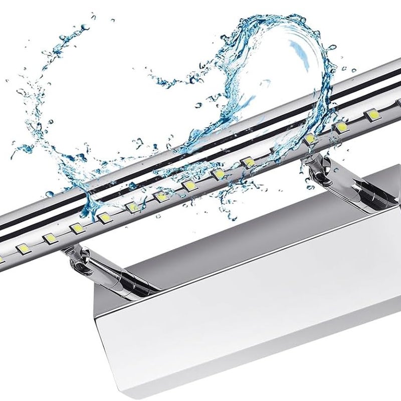 Kinkiet łazienkowy z włącznikiem LED 5 W 40 cm Wodoodporna lampa ścienna IP44 obracana o 180° Oświetlenie Dekoracja Toaletka Światło białe