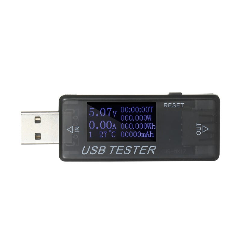 Tester USB Multimètre 8 en 1, Capacité Énergie Puissance Courant Tension, Détecteur Voltmètre Ampèremètre, Fonctions Multifonctions QC2.0 | Leroy Merlin Tester USB Multimètre 8 en 1, Capacité Énergie Puissance Courant Tension, Détecteur Voltmètre Ampèremètre, Fonctions Multifonctions QC2.0 | Leroy Merlin
