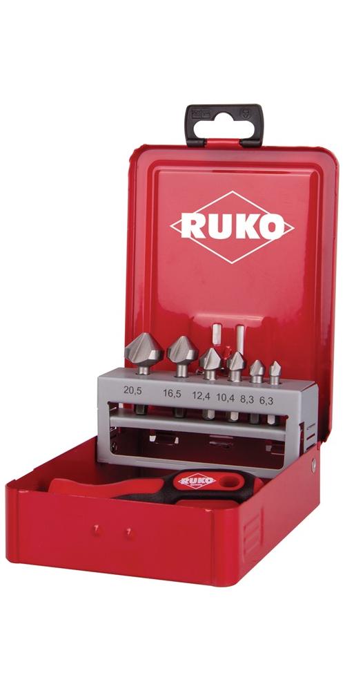 RUKO ULTIMATECUT Kegel- und Entgratsenker-Satz DIN 335 Form C 90° HSS in Kunststoffkassette - 5