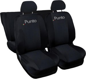 Lupex Shop Utilitaria_jn Coprisedili Universali Per Auto Medio Piccole, Jeans Nero, Set Fodere Sedili Utilitaria Anteriori E Posteriori, In Poliestere, Prodotto Made In Italy - Foto 5