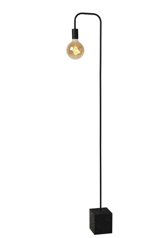 Lampa podłogowa stojąca Lorin czarna 1xE27x40W wym: 160 x 14 x 28 cm metal Lucide