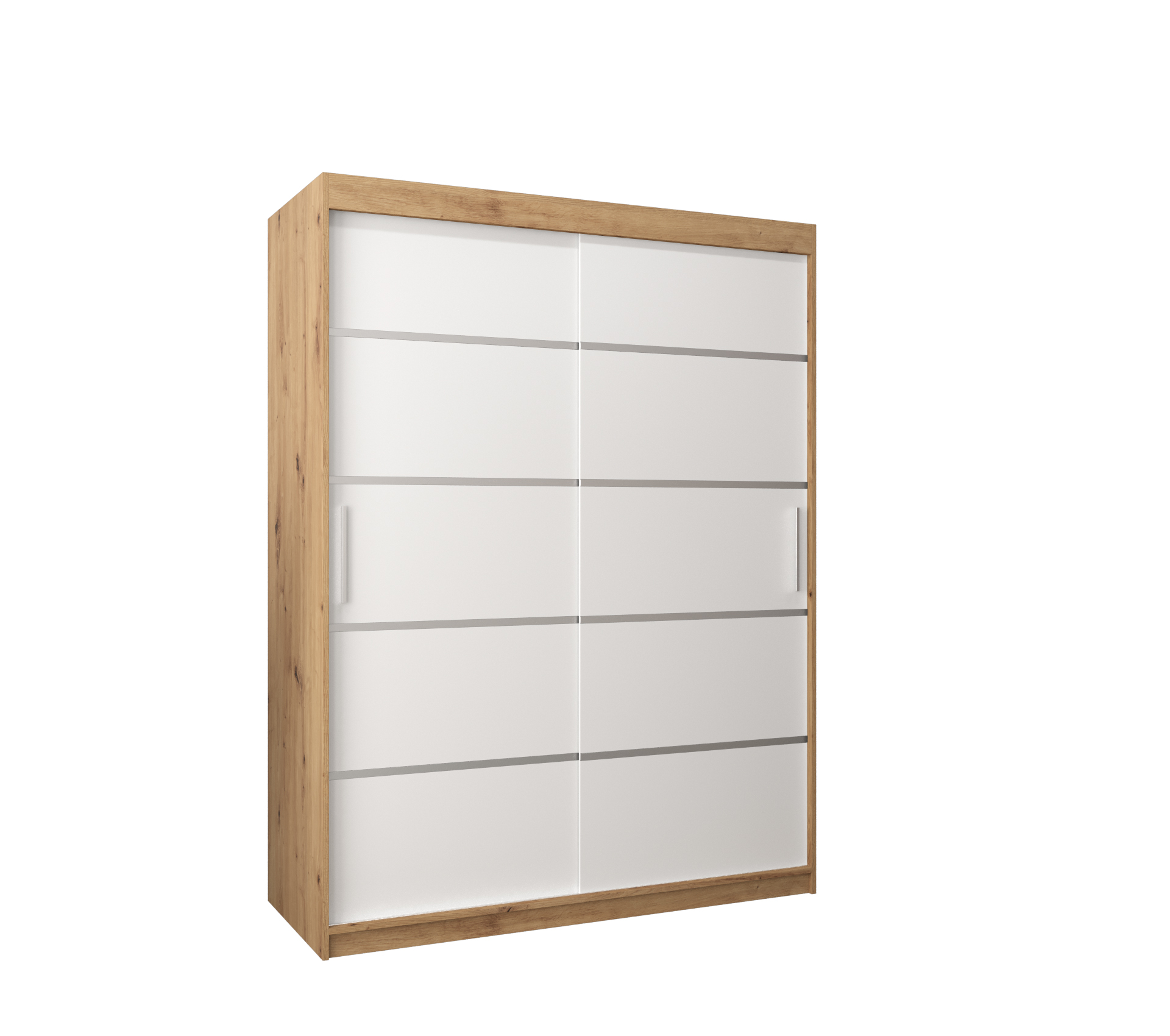 Szafa przesuwna garderoba Verona 1 150 x 62 x 200 cm Artisan + Biały - Abiks Meble