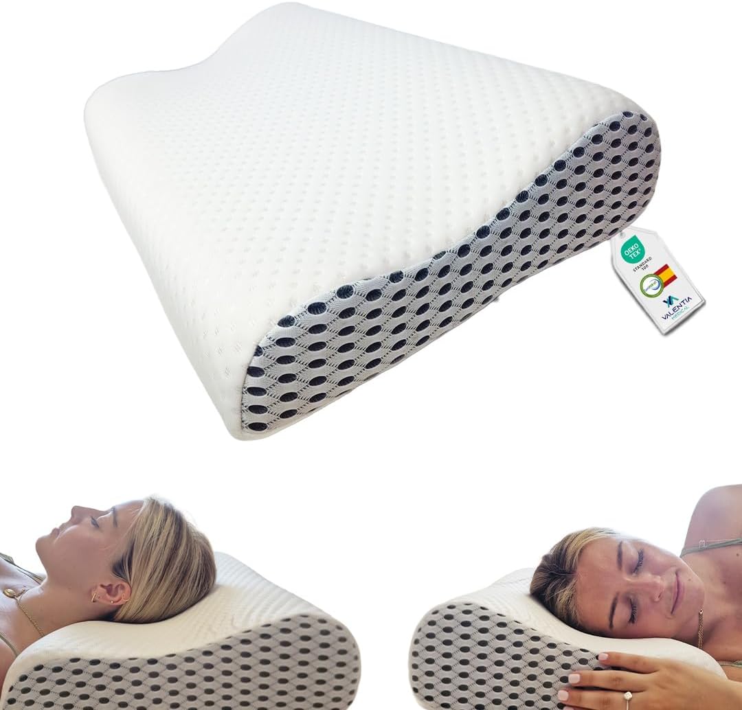 Almohada Cervical Memory Foam Doble Altura- Funda Supersuave