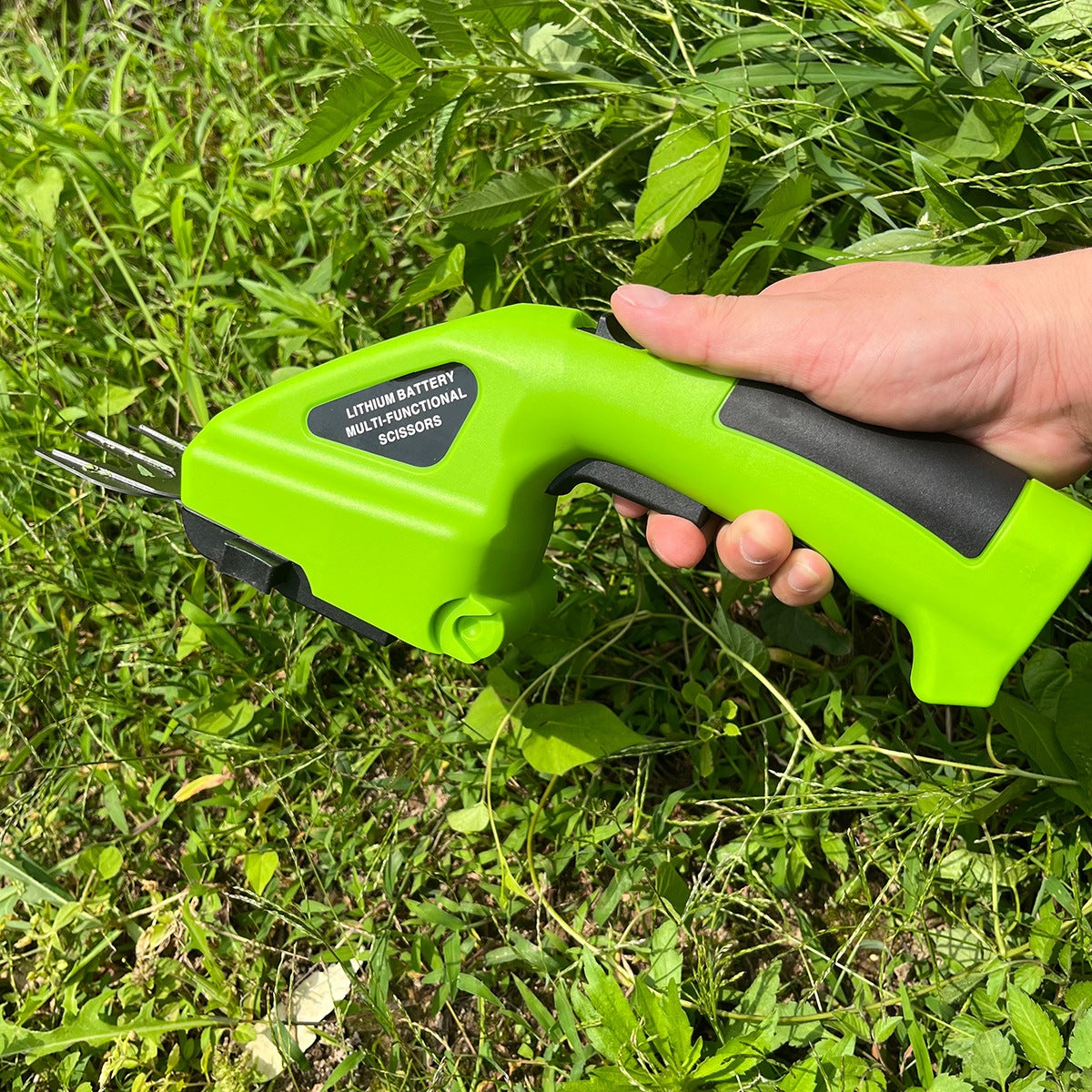 Mini tondeuse à gazon - Taille-haie électrique - Taille-haie multifonction - Outil de taille 2 en 1 - Batterie au lithium intégrée - 5