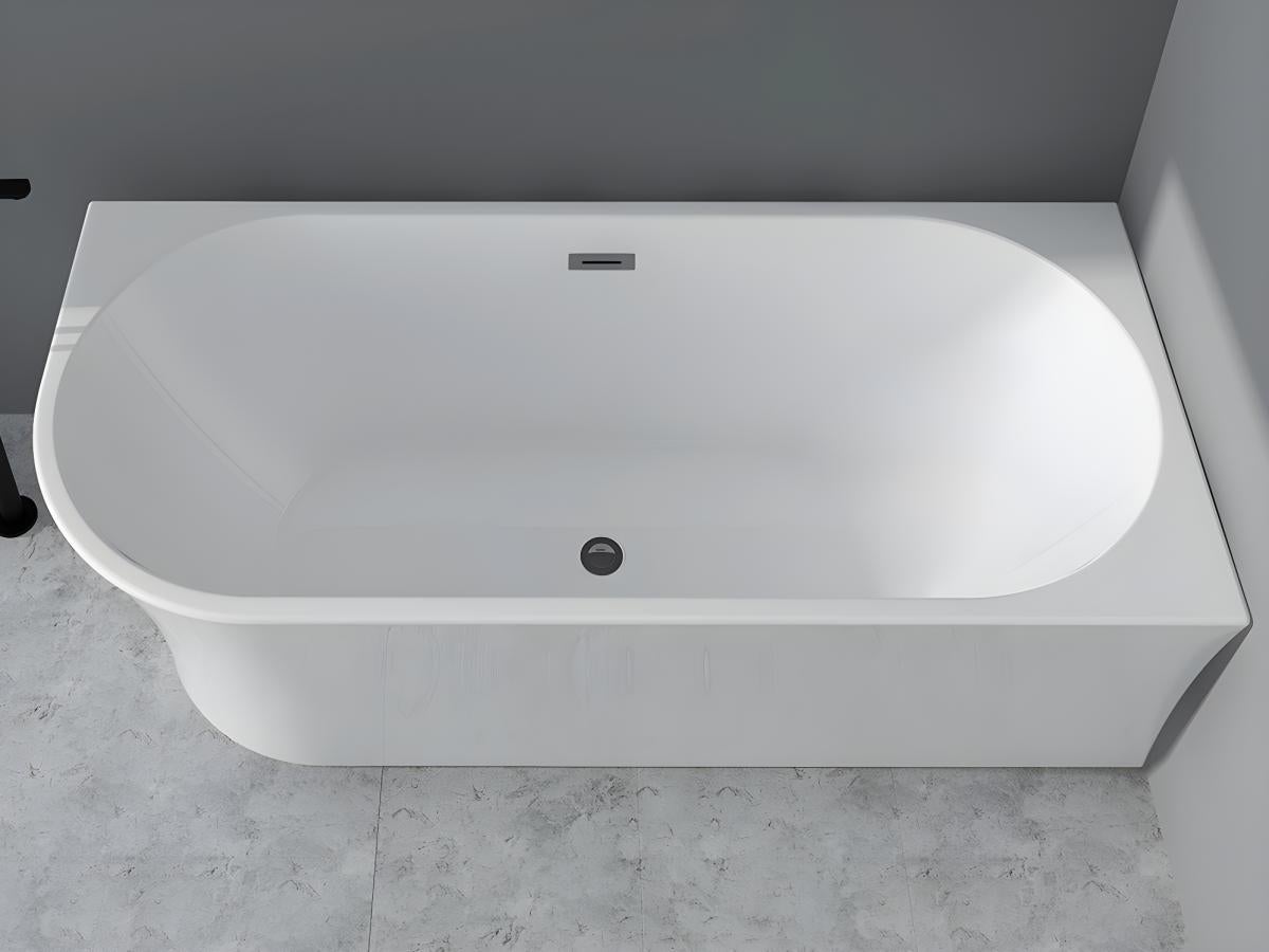 Bañera esquinera - 201 L - 150 x 75 x 59 cm - Blanco - Acrílico - ángulo derecho - PONTICOLA - 7