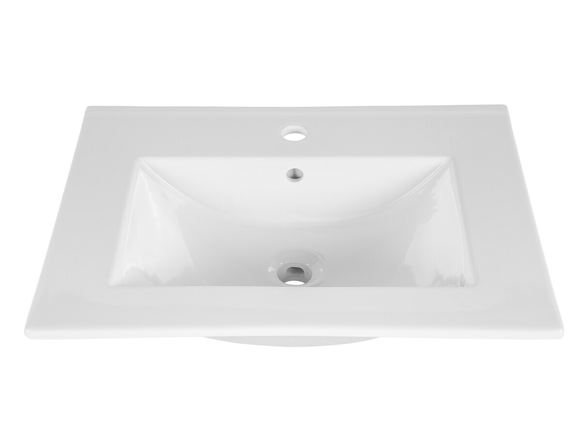 Vasque encastrable blanche céramique 60cm LAVA - 6