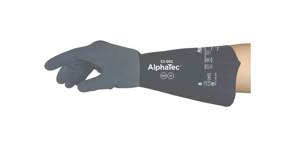 Gants chimiques AlphaTec 53-001 taille 9 gris/noir EN 388,EN 374,EN 407 6 PA (Par 6) - 5